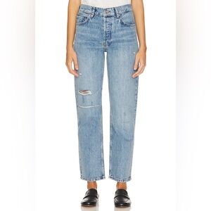 Anine Bing Benson Jeans in Repair Indigo